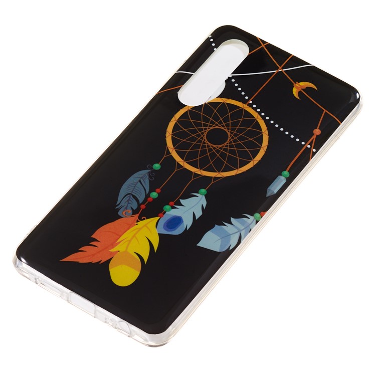 Luminous Glow Pattern Printing Soft TPU Case for Huawei P30 - Feather Dream Catcher-3