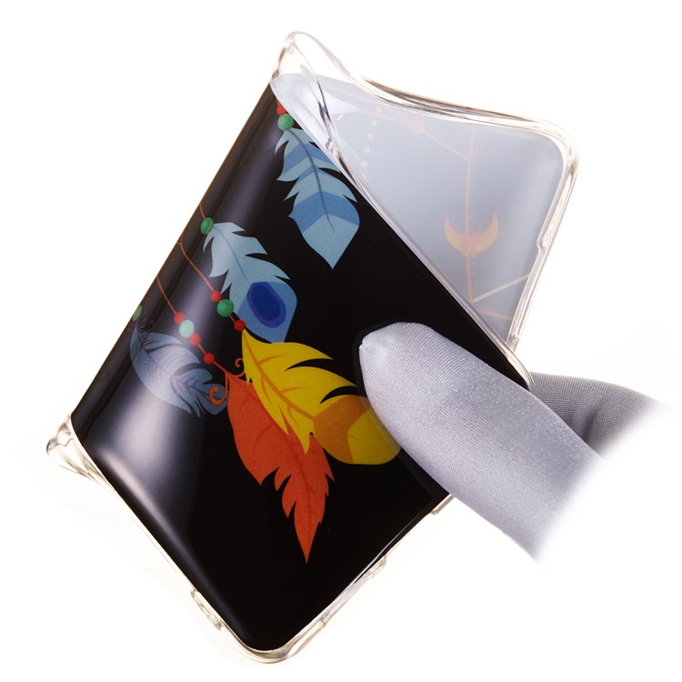 Luminous Glow Pattern Printing Soft TPU Case for Huawei P30 - Feather Dream Catcher-4