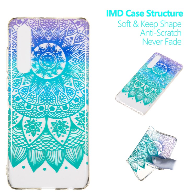 Pattern Printing IMD TPU Cover for Huawei P30 - Mandala Flower-1