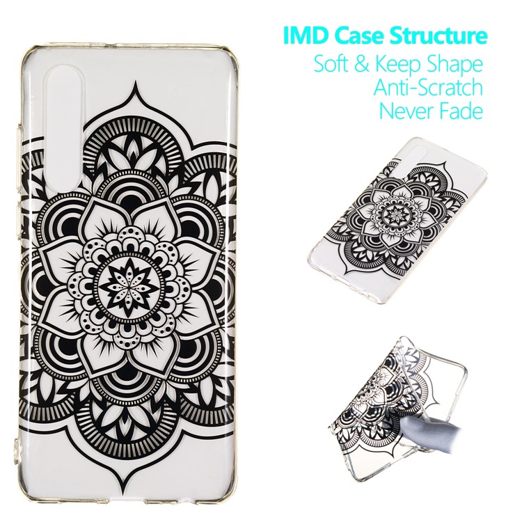 Pattern Printing IMD TPU Cover Shell Case for Huawei P30 - Flower Pattern-1