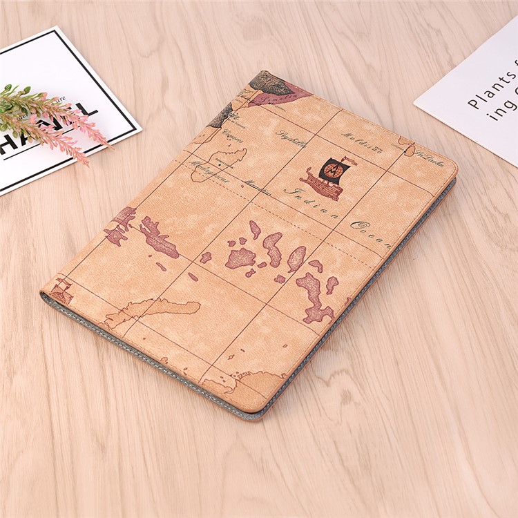 World Map Pattern PU Leather Smart Tablet Case for Huawei MediaPad M5 lite 10 - Style A-10