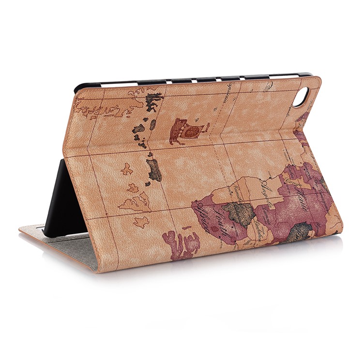 World Map Pattern PU Leather Smart Tablet Case for Huawei MediaPad M5 lite 10 - Style A-4