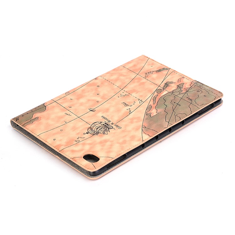 World Map Pattern PU Leather Smart Tablet Case for Huawei MediaPad M5 lite 10 - Style A-7