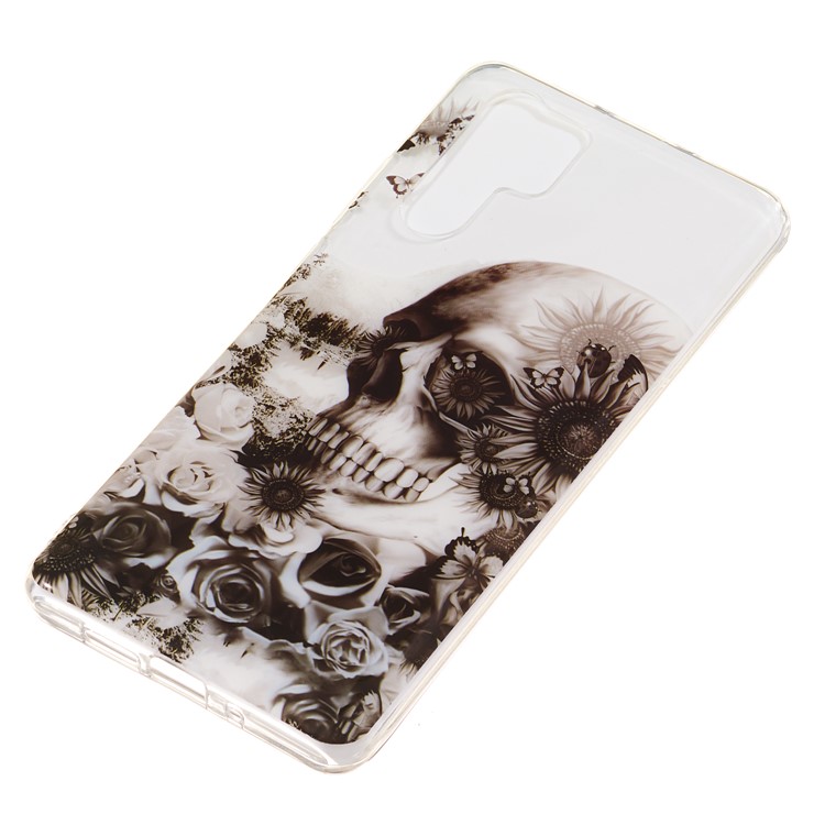 Pattern Printing IMD TPU Soft Case for Huawei P30 Pro - Flowered Skull-3