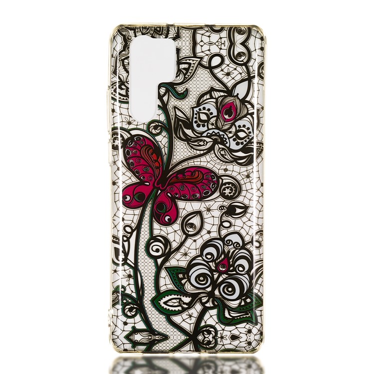 Pattern Printing IMD TPU Shell Cover Case for Huawei P30 Pro - Red Butterfly-2