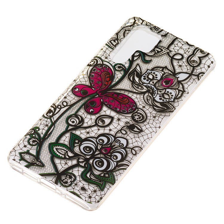 Pattern Printing IMD TPU Shell Cover Case for Huawei P30 Pro - Red Butterfly-3