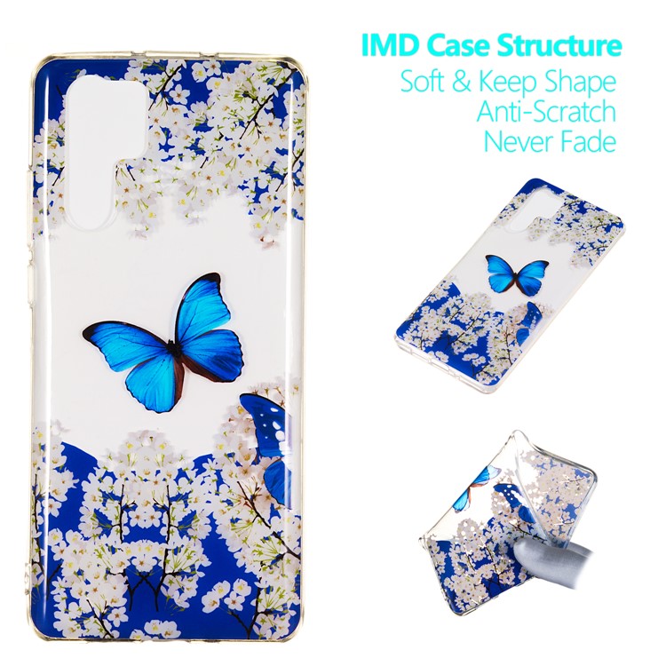 Pattern Printing IMD TPU Case Shell Cover for Huawei P30 Pro - Butterfly and Flower-1