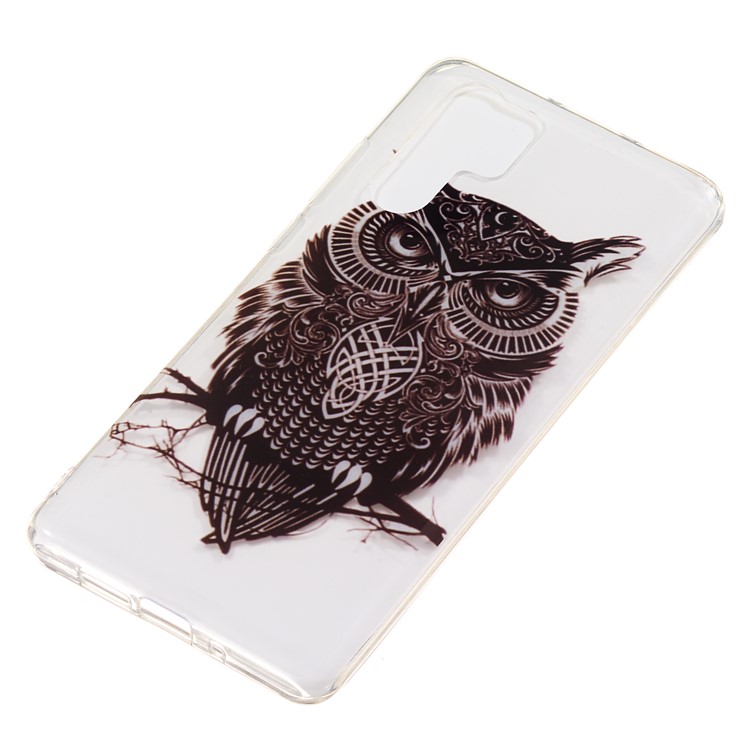Patterned IMD TPU Flexible Case for Huawei P30 Pro - Black Owl-3