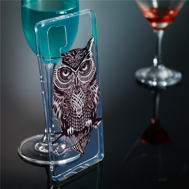Patterned IMD TPU Flexible Case for Huawei P30 Pro - Black Owl-5
