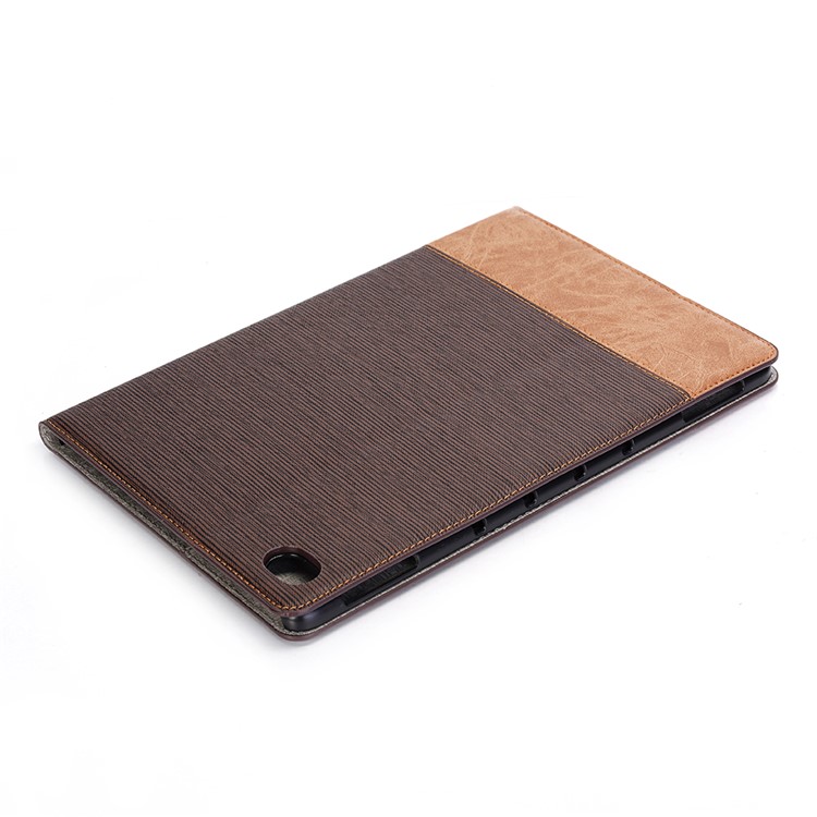 Toothpick Texture PU Leather Smart Case for Huawei MediaPad M5 lite 10 - Coffee-8