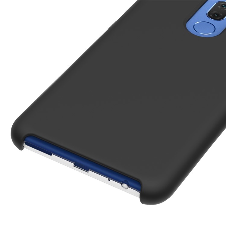 Edge Wrapped Liquid Silicone Case for Huawei Mate 10 Lite - Black-2