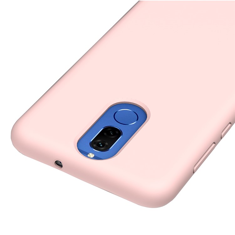 Edge Wrapped Liquid Silicone Mobile Casing for Huawei Mate 10 Lite - Rose Gold-2