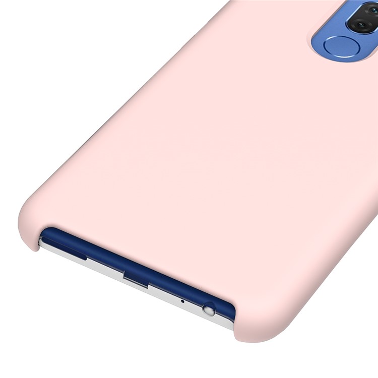 Edge Wrapped Liquid Silicone Mobile Casing for Huawei Mate 10 Lite - Rose Gold-3