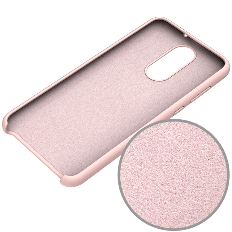 Edge Wrapped Liquid Silicone Mobile Casing for Huawei Mate 10 Lite - Rose Gold-4