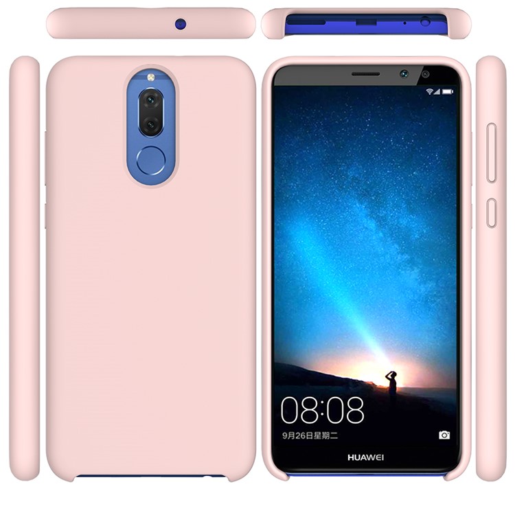 Edge Wrapped Liquid Silicone Mobile Casing for Huawei Mate 10 Lite - Rose Gold-5