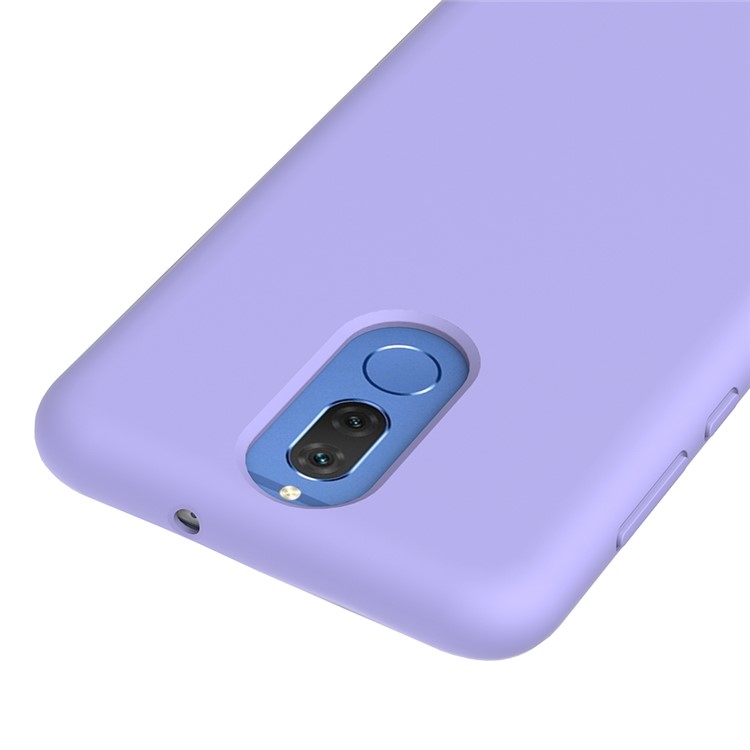 Edge Wrapped Liquid Silicone Protection Shell for Huawei Mate 10 Lite - Purple-2