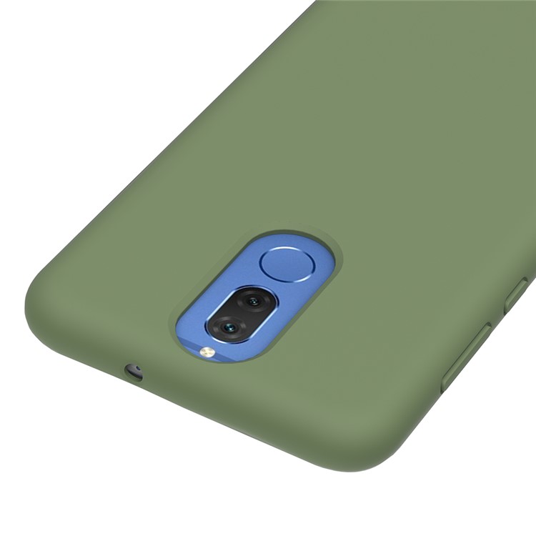 Edge Wrapped Liquid Silicone Phone Accessory Case for Huawei Mate 10 Lite - Green-2