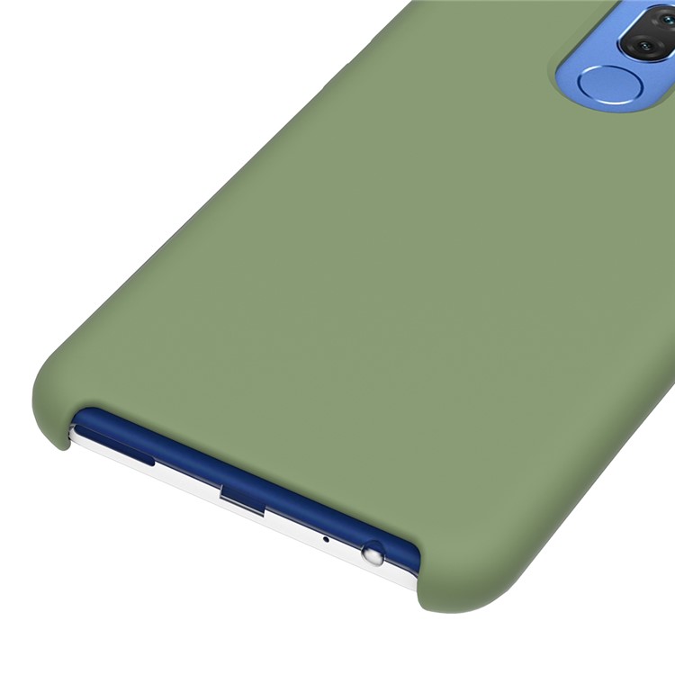 Edge Wrapped Liquid Silicone Phone Accessory Case for Huawei Mate 10 Lite - Green-3