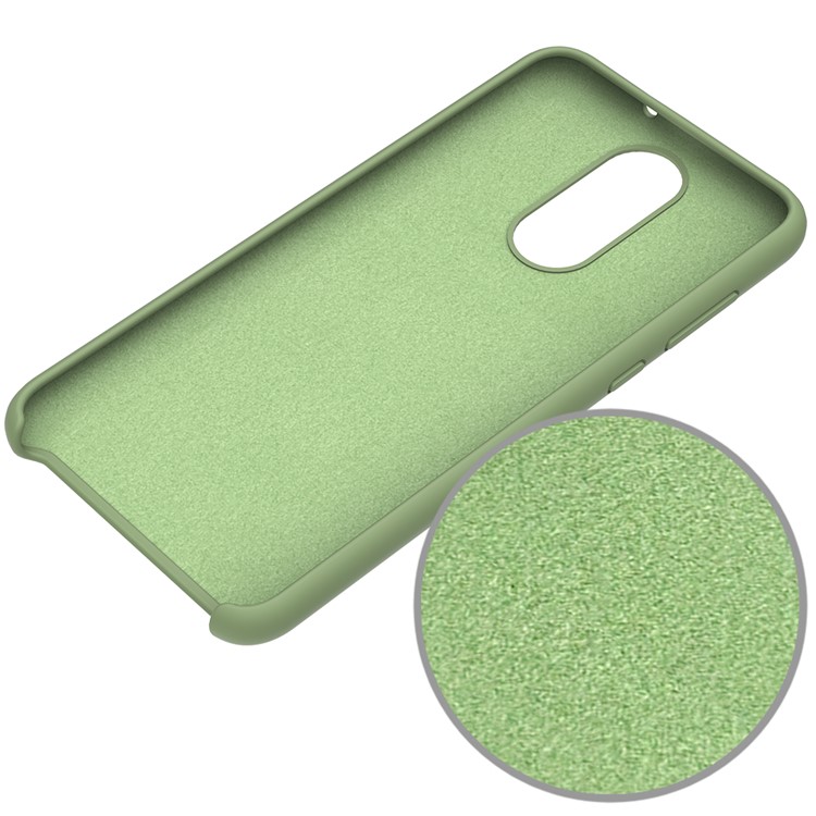 Edge Wrapped Liquid Silicone Phone Accessory Case for Huawei Mate 10 Lite - Green-4