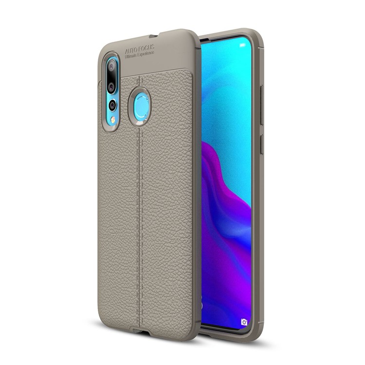 Личи Зерна ТПУ Защитный Чехол Для Телефона Для Huawei Nova 4 - Серый-1