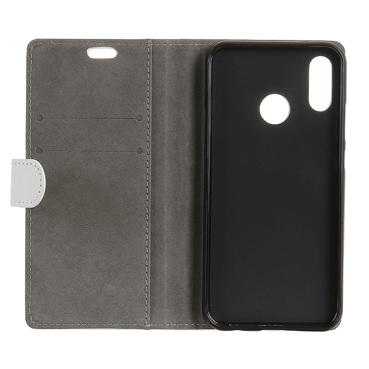 Flip PU Leather Stand Wallet Protective Cover for Huawei P30 Lite/nova 4e/P30 Lite New Edition - White-4