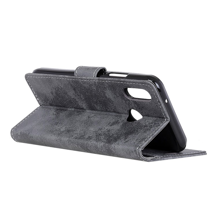 Custodia di Protezione in Pelle Per il Portafogli in Stile Vintage Per Huawei P30 Lite/nova 4e/p30 Lite New Edition - Grigio-6