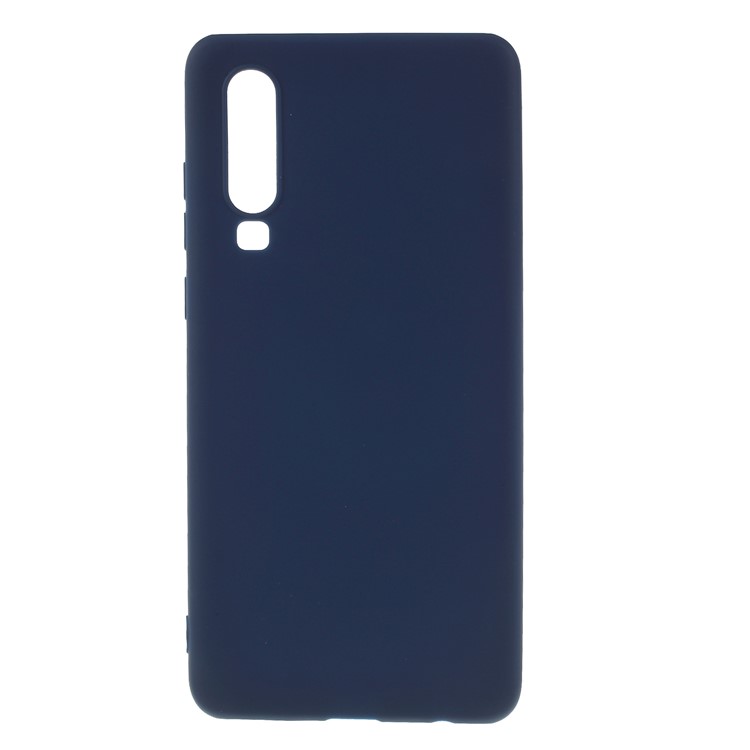Double-sided Matte TPU Cover Shell Case for Huawei P30 - Dark Blue-1