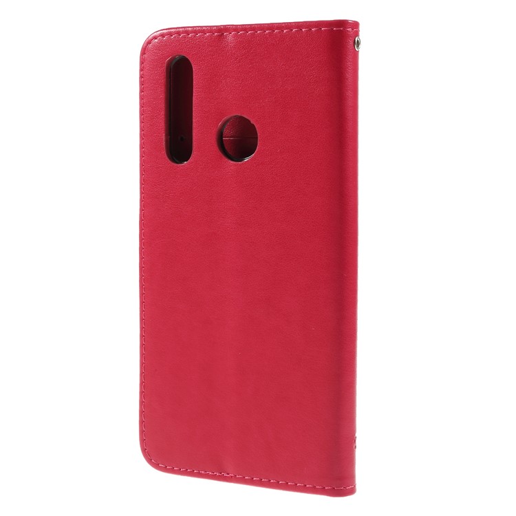 Imprint Butterfly Flower Stand Wallet Leather Case for Huawei nova 4 - Rose-2