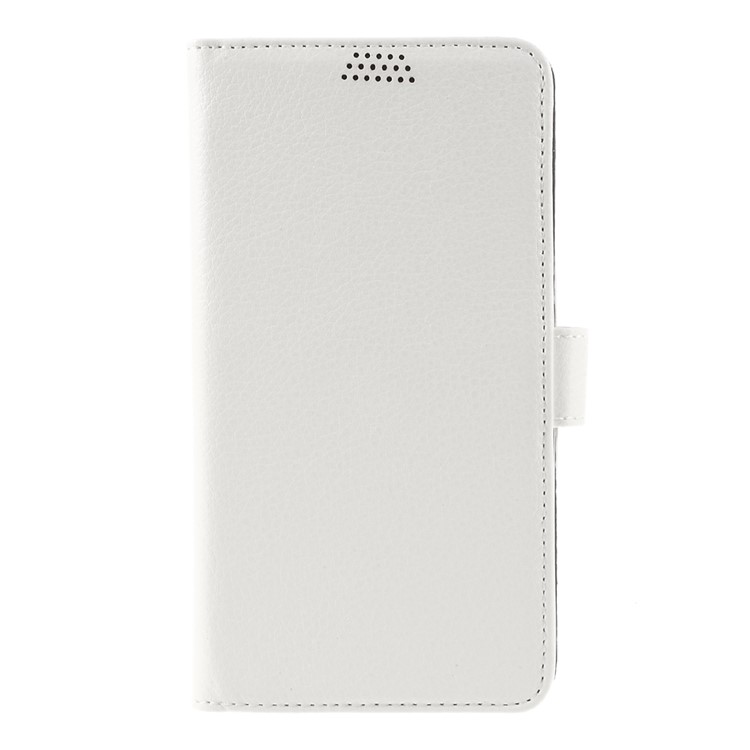 Lychee Skin Wallet Leather Stand Cover for Huawei P9 Lite - White-3