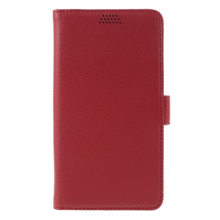 Lychee Skin Wallet Leather Phone Case for Huawei P9 Lite - Red-3