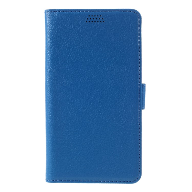 Lychee Skin PU Leather Stand Case for Huawei P9 Lite - Blue-3