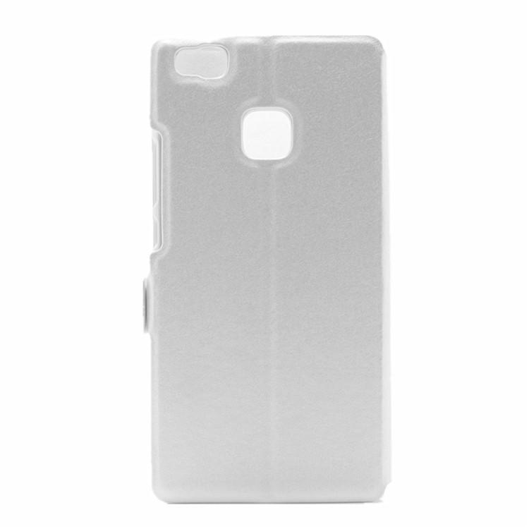 Dual View Windows Silk Texture Leather Stand Cover for Huawei P9 Lite - White-3