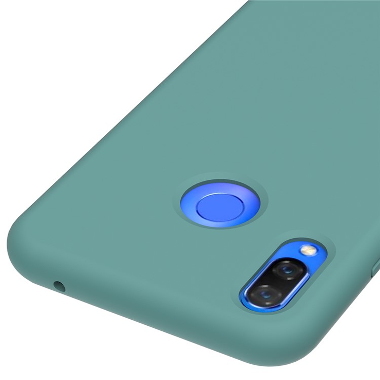 Liquid Silicone Protector Mobile Phone Case for Huawei nova 3i / P Smart+ - Cyan-2