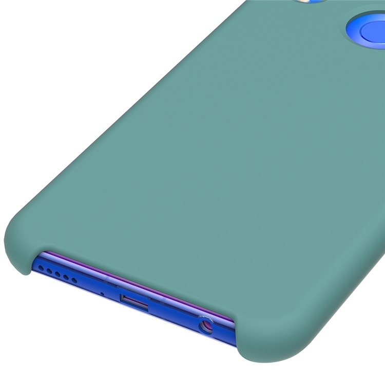 Liquid Silicone Protector Mobile Phone Case for Huawei nova 3i / P Smart+ - Cyan-3