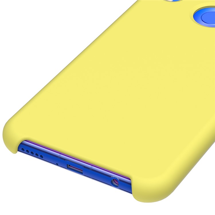 Liquid Silicone Protector Cell Phone Case for Huawei nova 3i / P Smart+ - Yellow-3