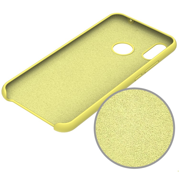 Liquid Silicone Protector Cell Phone Case for Huawei nova 3i / P Smart+ - Yellow-4