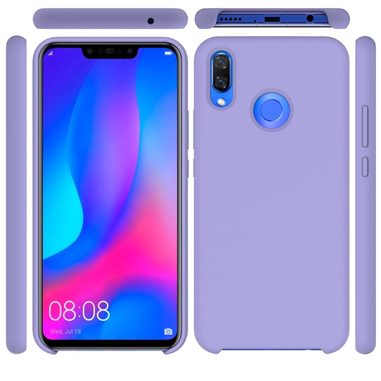 Liquid Silicone Protector Back Cover for Huawei nova 3i / P Smart+ - Purple-5