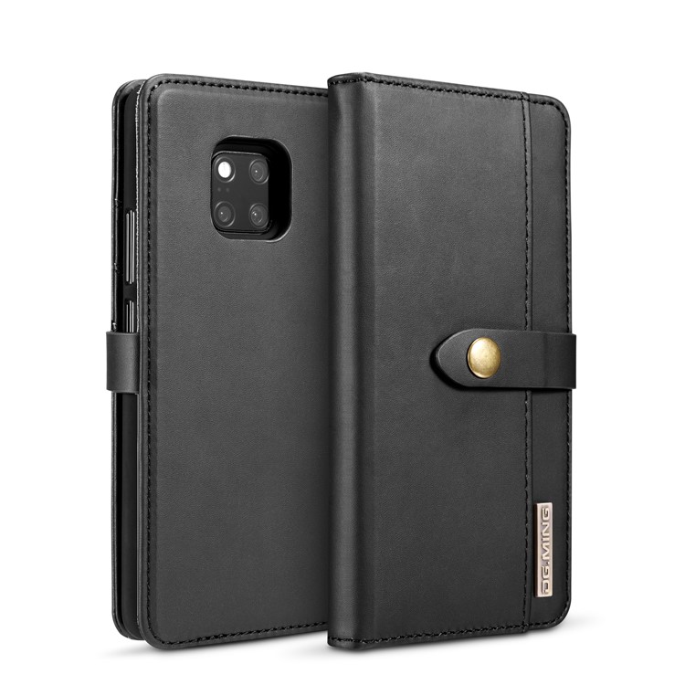 DG.MING Detachable 2 in 1 Split Leather Wallet Case for Huawei Mate 20 Pro - Black-2