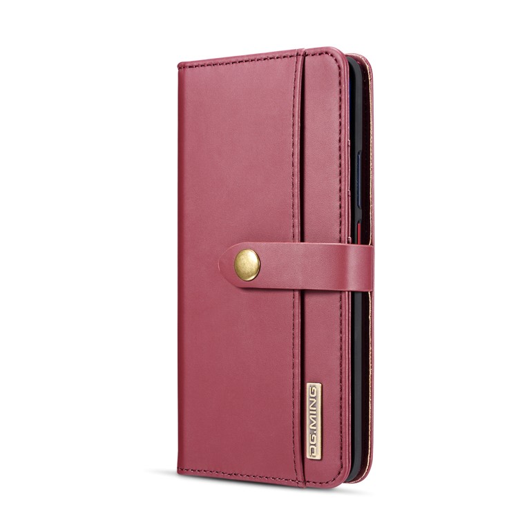 DG.MING Detachable 2 in 1 Split Leather Wallet Cover for Huawei Mate 20 Pro - Red-3