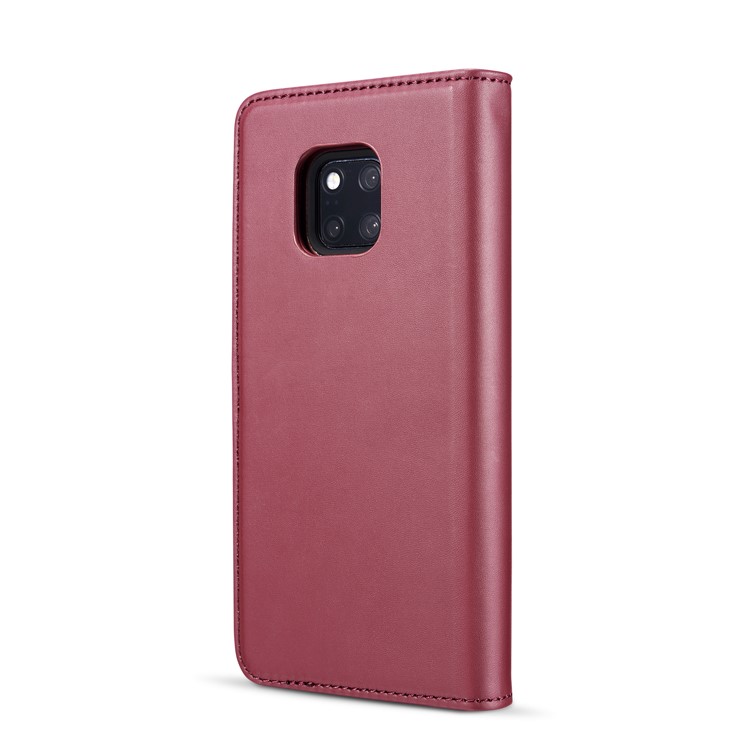 DG.MING Detachable 2 in 1 Split Leather Wallet Cover for Huawei Mate 20 Pro - Red-4