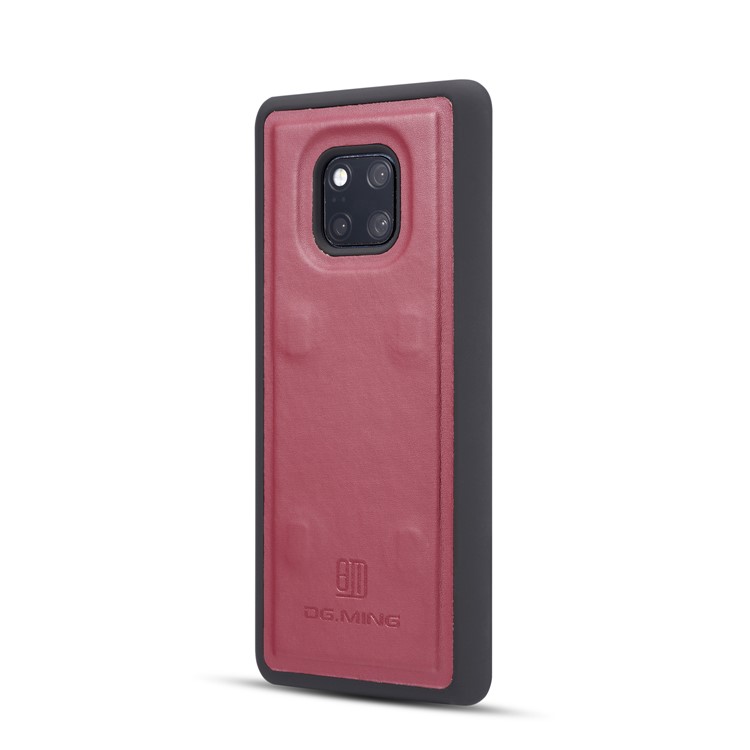 DG.MING Detachable 2 in 1 Split Leather Wallet Cover for Huawei Mate 20 Pro - Red-5