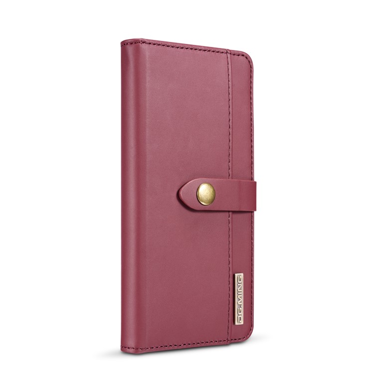DG.MING Detachable 2 in 1 Split Leather Wallet Cover for Huawei Mate 20 Pro - Red-6