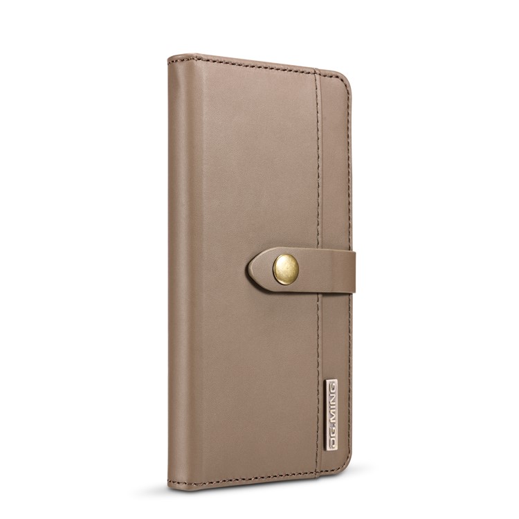 DG.MING Split Leather Wallet Case + Detachable PC Hard Shell for Huawei Mate 20 Pro - Brown-6