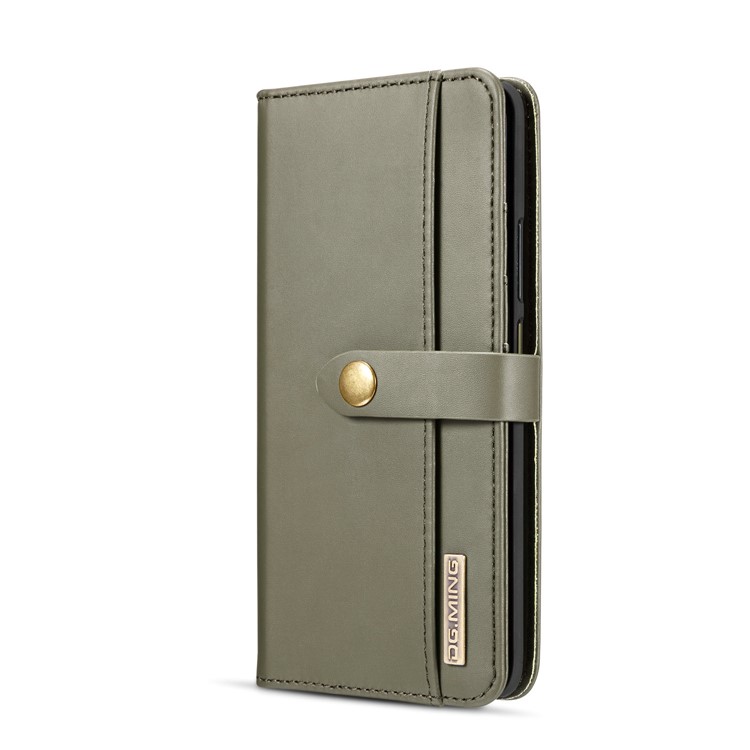 DG.MING Split Leather Wallet Cover + Detachable PC Phone Casing for Huawei Mate 20 Pro - Green-3