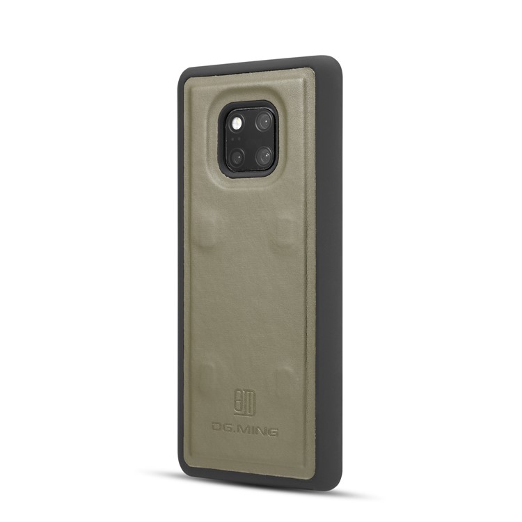 DG.MING Split Leather Wallet Cover + Detachable PC Phone Casing for Huawei Mate 20 Pro - Green-5
