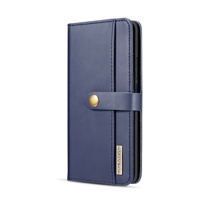 DG.MING Split Leather Wallet Cover + Detachable PC Mobile Phone Shell for Huawei Mate 20 Pro - Blue-3