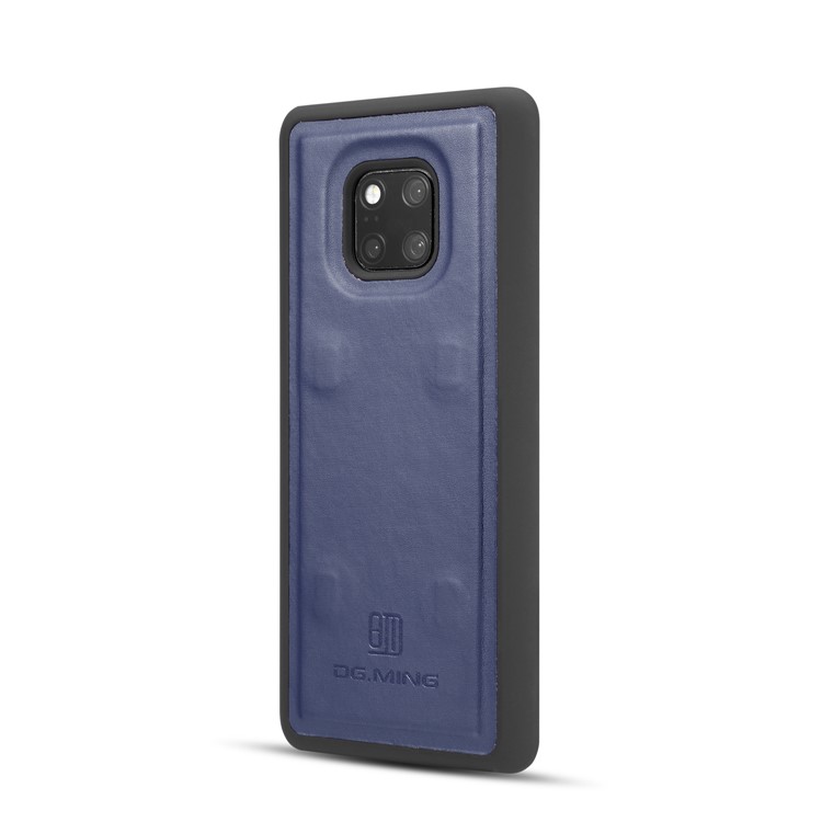 DG.MING Split Leather Wallet Cover + Detachable PC Mobile Phone Shell for Huawei Mate 20 Pro - Blue-5