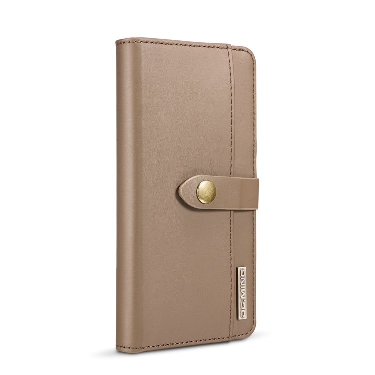 DG.MING Split Leather Wallet Cover + Detachable PC Mobile Shell for Huawei P20 Pro - Brown-6