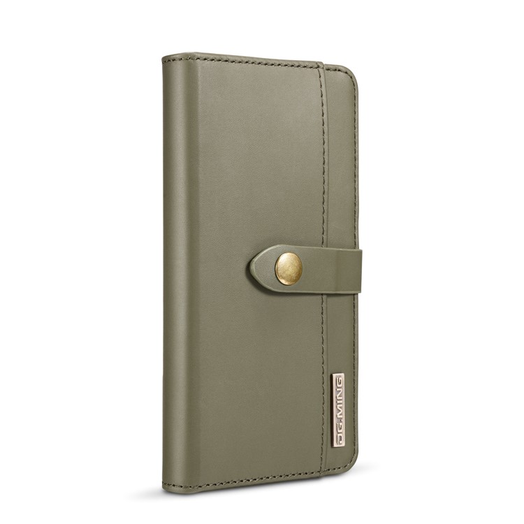 DG.MING Split Leather Wallet Case + Detachable PC Cell Phone Cover for Huawei P20 Pro - Green-6