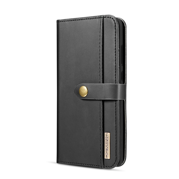 DG.MING Split Leather Wallet Case + Detachable PC Back Cover for Huawei Mate 20 - Black-3